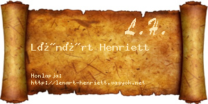 Lénárt Henriett névjegykártya